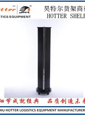 落地式黑色四面洞板旋转展示架饰品货架展架孔板饰品架