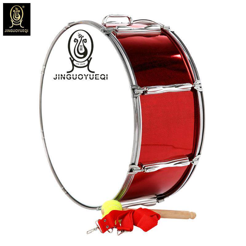金果乐器红色22寸钢压圈大军鼓军乐队大鼓大队鼓少先队大鼓西洋鼓