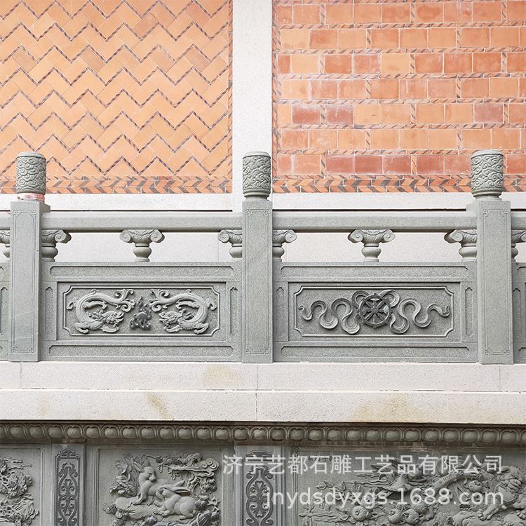 石雕栏杆 汉白玉围栏护栏 河道桥梁防护栏杆