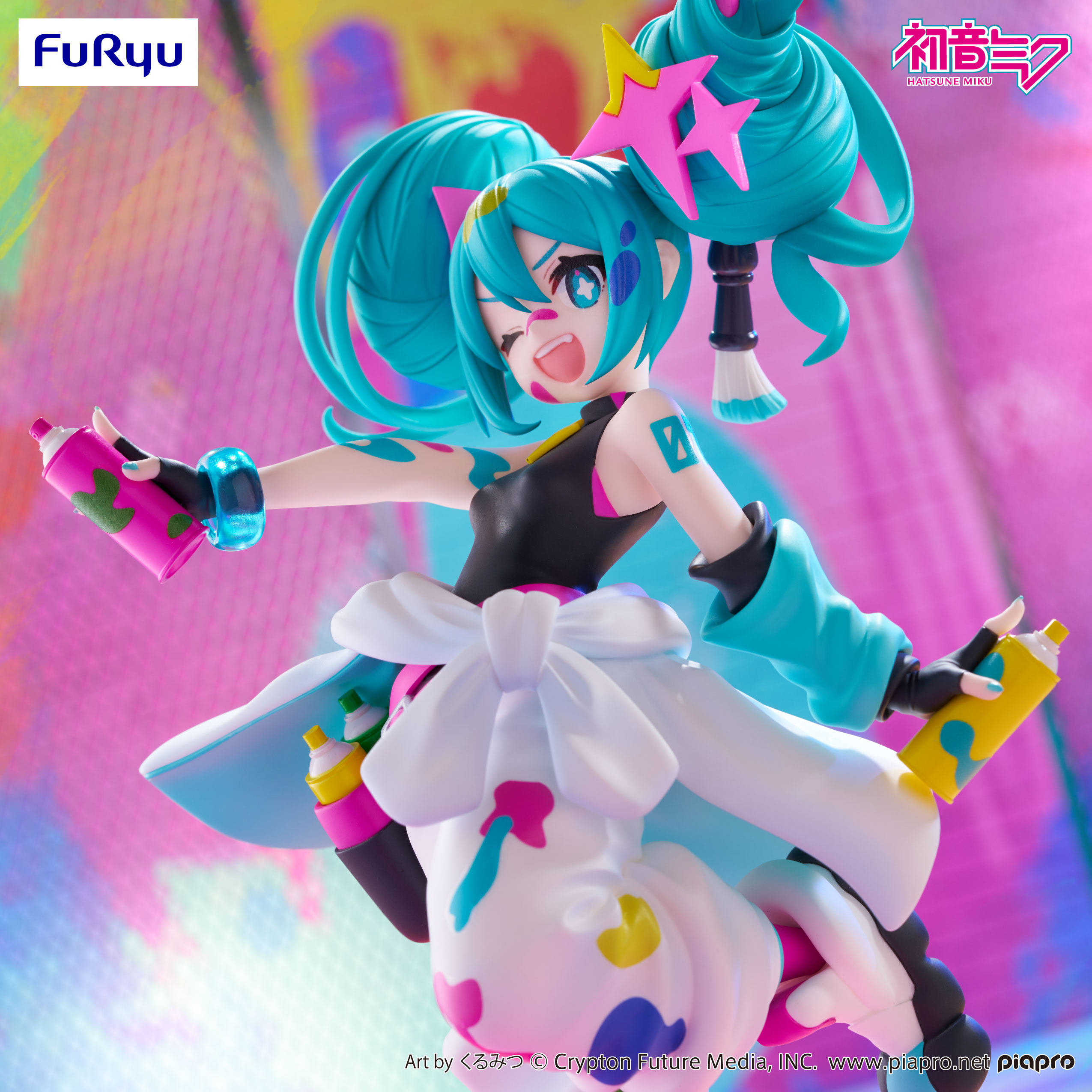 コミック・アニメ MIKU KURONI Trio Try It Figure Hatsune Miku Trio-Try-iT Figure Paint Girl Piapro Characters 19cm