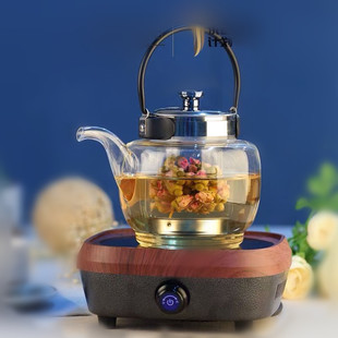 新年礼品玻璃壶电陶炉茶艺茶室家用陶瓷铜铁银壶煮茶烧水电器套装
