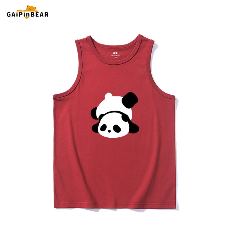 可爱熊猫卡通印花图案纯棉背心男女儿童宽松舒适无袖T恤上衣吊带,童装/婴儿装/亲子装,背心吊带,淘宝优惠券,粉丝福利购,淘宝优惠卷