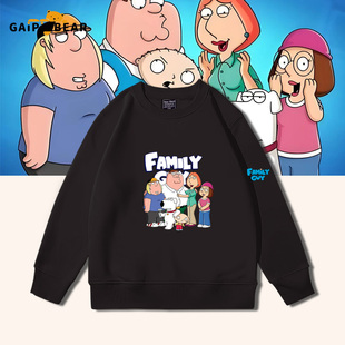 美剧恶搞之家衣服盖酷家族星战周边圆领卫衣春秋季童装无帽上衣服