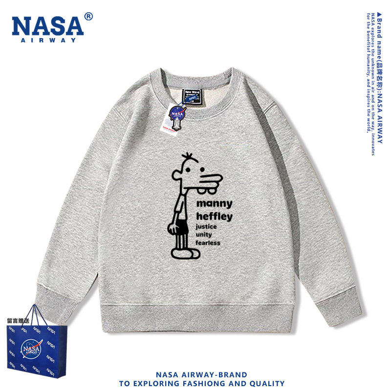 NASA联名美国USA恶搞小屁孩日记格雷罗莉曼尼美剧周边圆领卫衣春