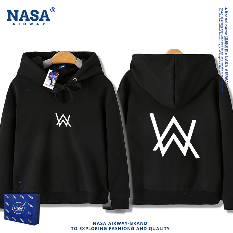 NASA AW艾伦沃克alanwalker同款连帽卫衣男女儿童秋冬加绒上衣服