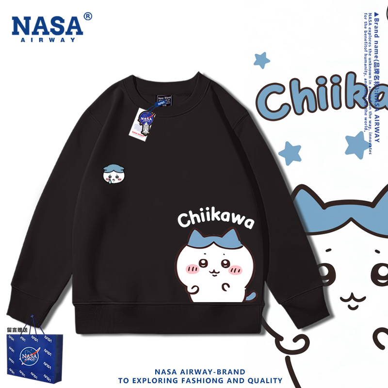NASA AW联名日系动漫周边小中大儿童装男女圆领卫衣春秋冬上衣服