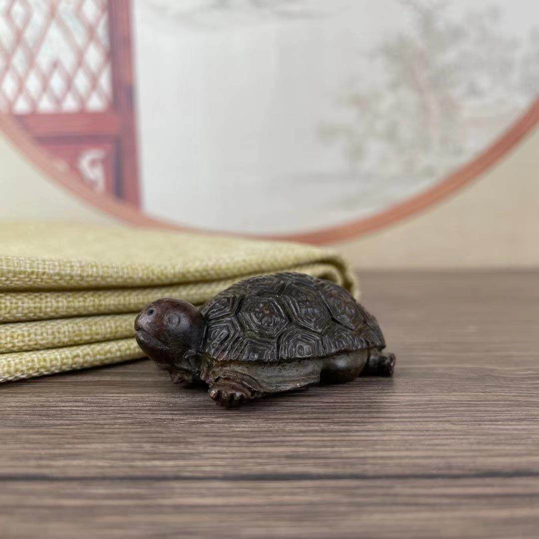 直销新款复古铜乌龟长寿龟实心茶宠摆件手摆件老物件古玩旧货收藏