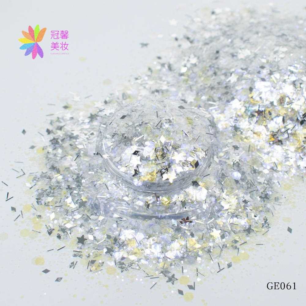 直销新款美甲闪粉亮片仙女之泪彩色混合亮片金粉白七彩金葱粉手工