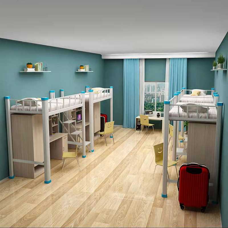 新款直销学生宿舍公寓床铁床学校学生员工宿舍书桌衣柜组合铁架床