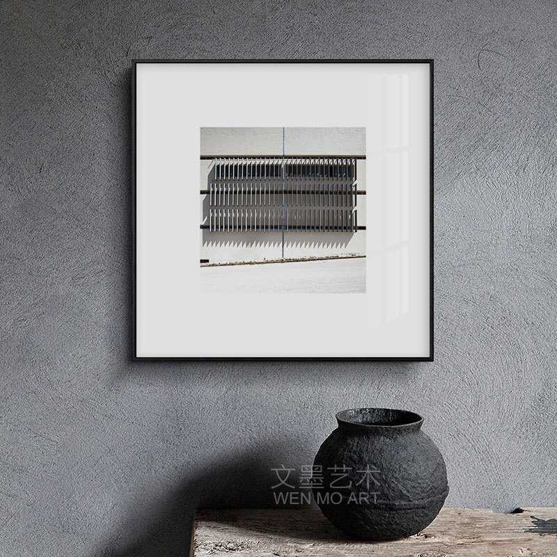 新款直销现代轻奢黑白照片装饰画卧室床头玄关壁画沙发背景建筑小图片