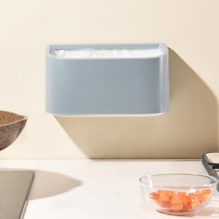 直销新款壁挂斜口垃圾桶厨余厕所敞开式无盖垃圾桶悬挂式免打孔杂