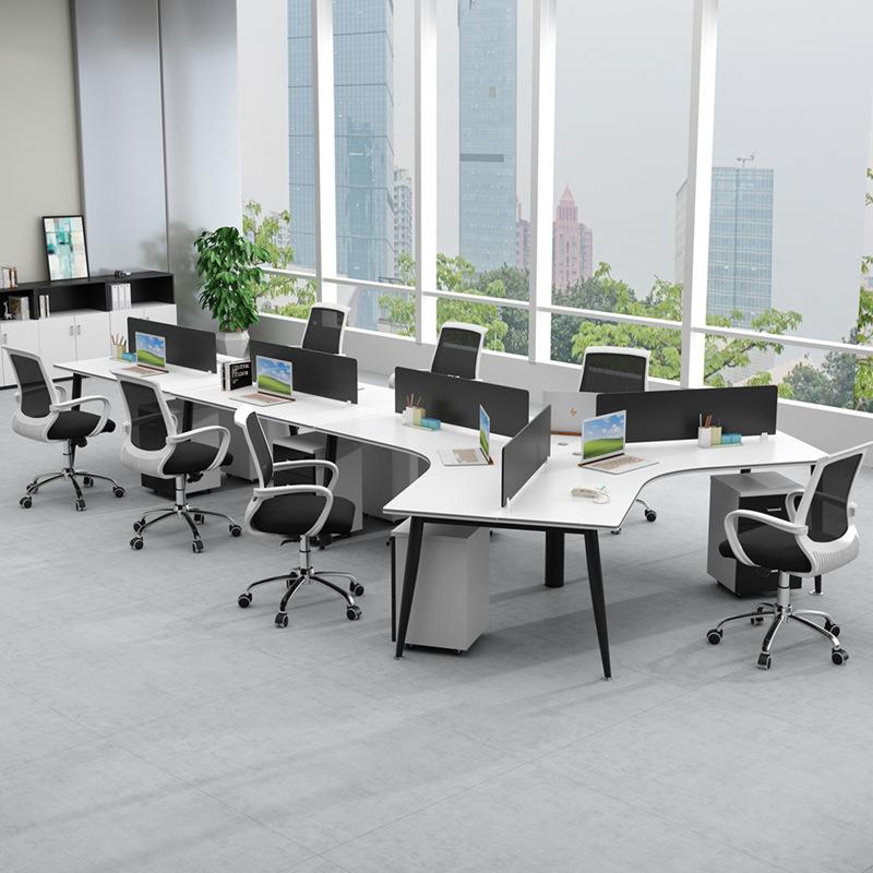 直销新款职员办公桌简约现代3/6人位屏风隔断简易职员工电脑桌椅