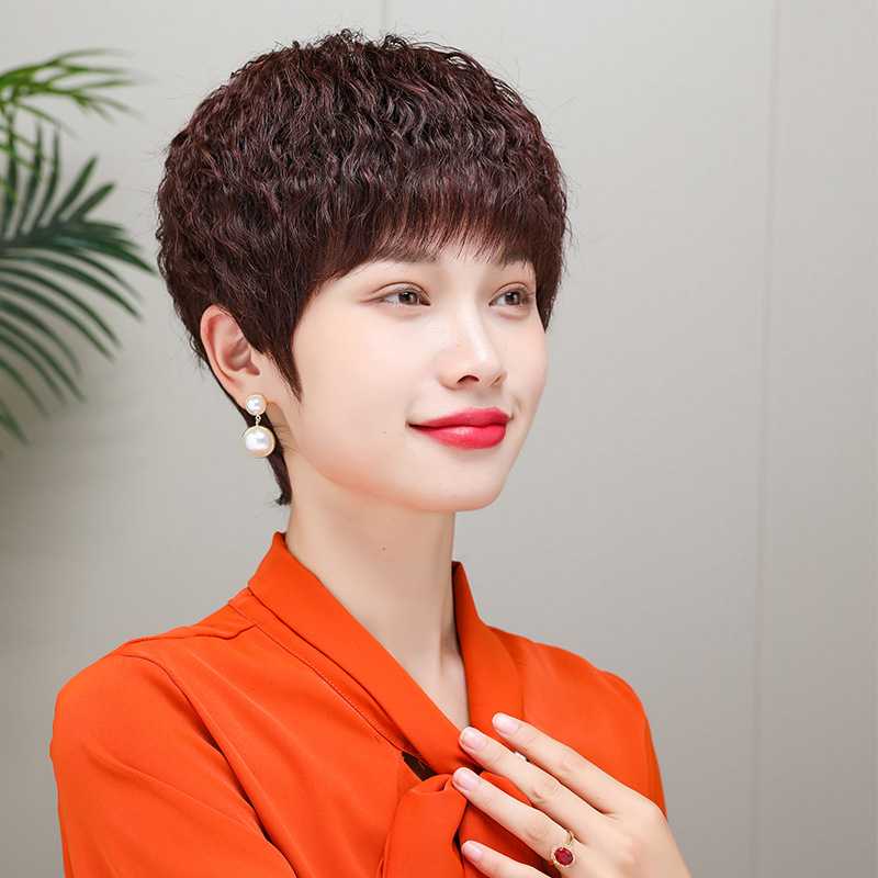 新款直销玉米须假发头顶补发片真发增发量卷发蓬松发顶玉米烫假发