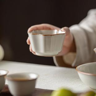汝窑主人杯开片可养家用功夫茶杯复古品茗杯单杯手工汝瓷 直销新款