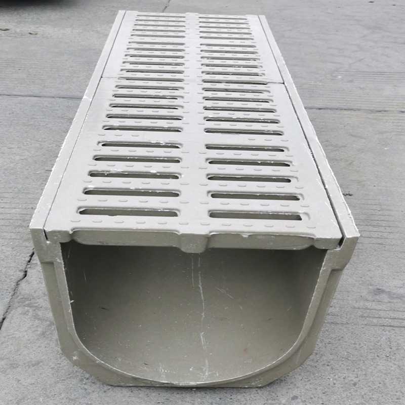 新款直销排水沟复合树脂u型槽厨房线性树脂不锈钢排水槽下水道盖