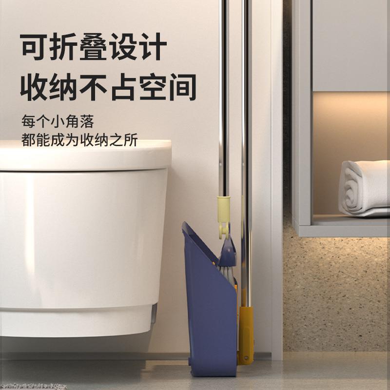 直销新款旋转扫把簸箕套装塑料扫帚畚斗笤帚扫地神器家用折叠撮箕