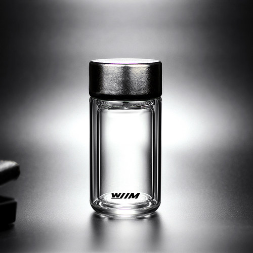 WJIM钛盖钛网送礼双层玻璃杯