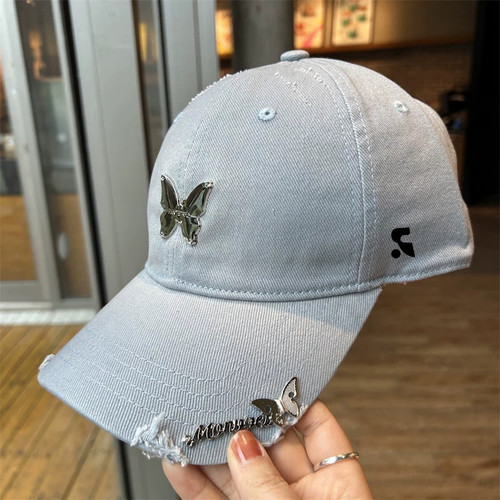 RRVEPHF渐变帽子蝴蝶鸭舌棒球帽