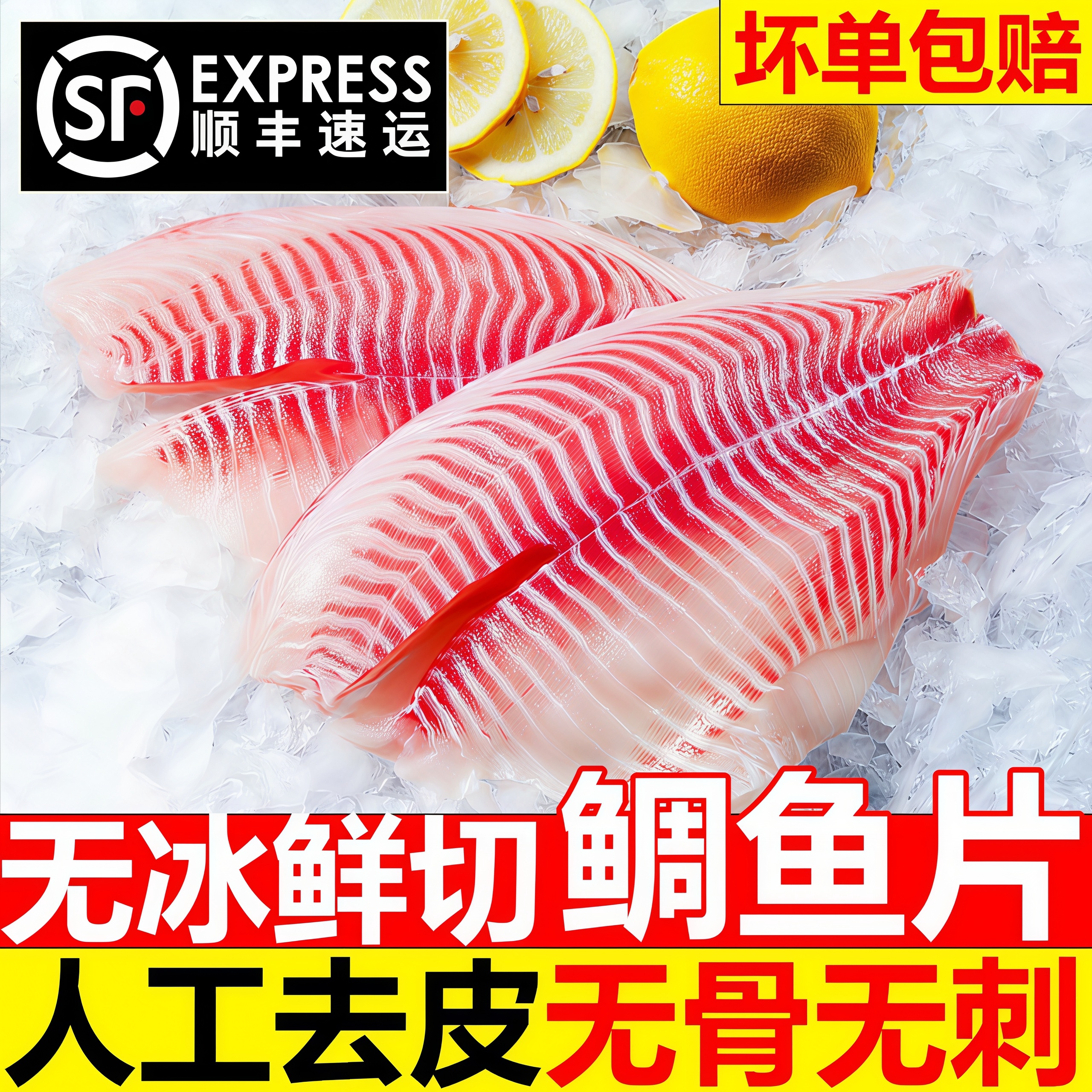 鲷鱼片冷冻去刺无骨罗非鱼排顺丰