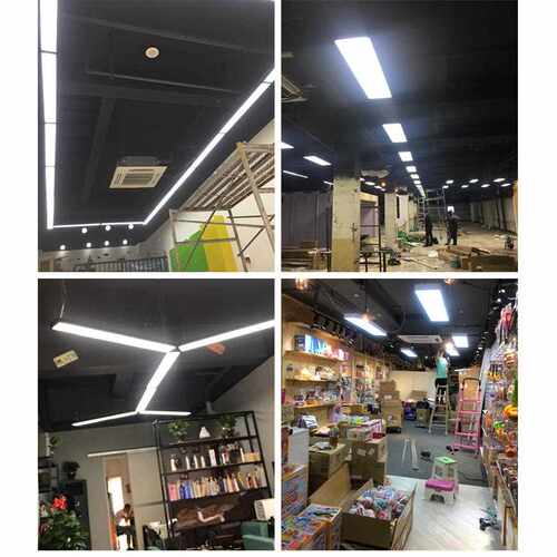 新款直销LED长条灯超市商场办公吊线灯长方形办公室健身房厂房方