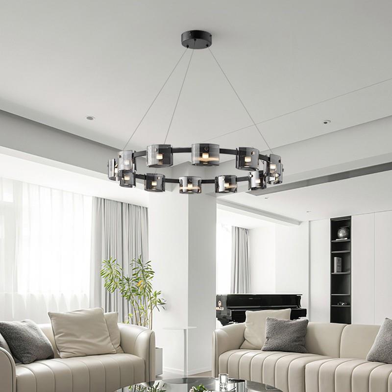 直销新款供货极简客厅吊灯后现代简约轻奢餐厅灯设计师别墅展厅灯