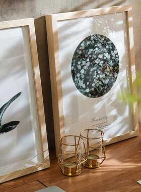 直销新款长方形实木画框相框6寸2开8KAA4挂墙广告框木质照片框28