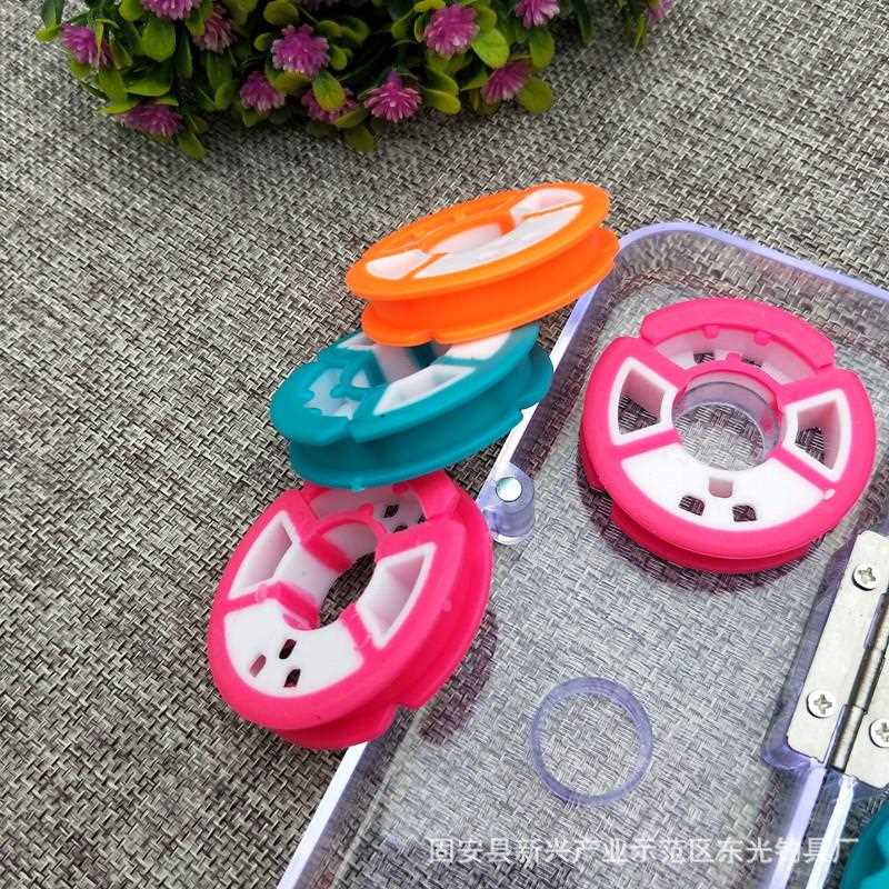 直销新款8轴10轴16轴鱼线盒主线盒塑料硅胶线圈线组盒透明结实压