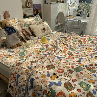 小清新夏季乳胶凉席三件套四件套夏席凉冰机丝可被被软席新疆包邮