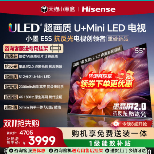 海信小墨E5S55吋U+MiniLED信芯