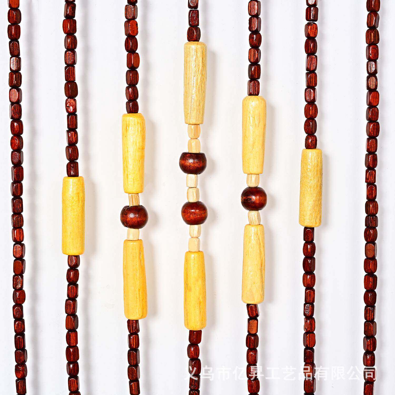 波浪帘挂珠帘木珠隔客断帘成卫品生间门帘玄关无品牌/卧室厅挂帘