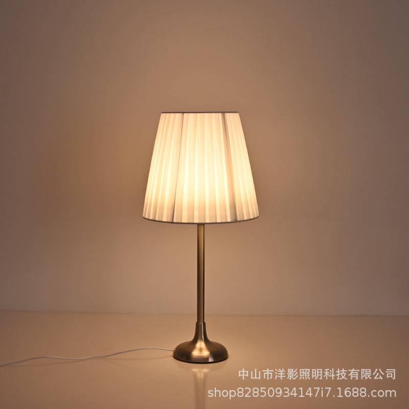 复古美式轻奢小台灯现代简约客厅书房卧室床头装饰灯氛围感布艺灯