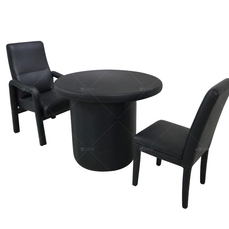 软包圆问话桌海棉会防撞洽形PHM谈桌可带阻燃留置谈话议有现桌货