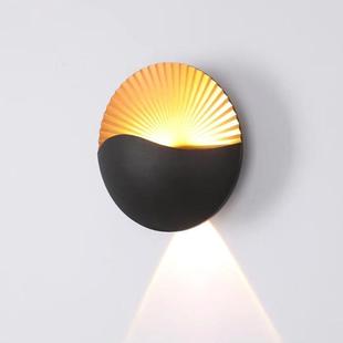 壁灯W19088户外水庭院创意阳台灯外墙扇简贝造型现代防约LED贝壳