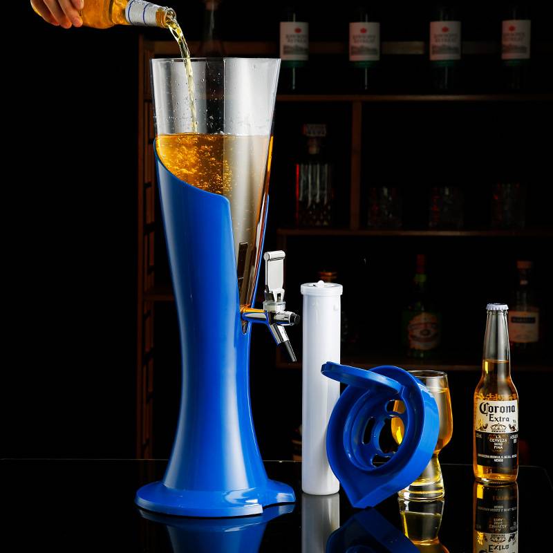 酒炮扎啤炮带七彩发光冰酒泡桶扎啤机用分酒器带冰柱3L1.5L啤酒炮
