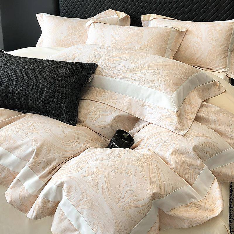 浮日纺类母级1AIM00支长绒家棉磨婴毛A四件套全棉加厚床单被套床