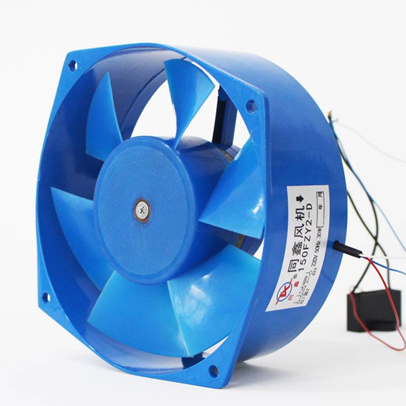 直销200FZY2-D蓝色铁壳220V/380V散热风扇21070大风量机箱风扇