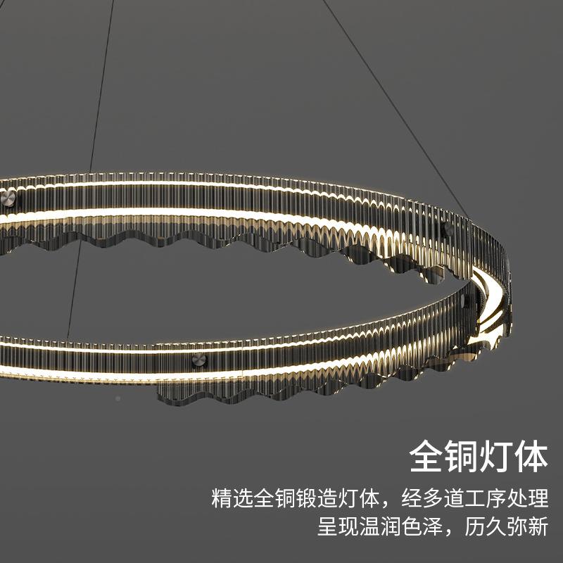 轻奢全铜智能客厅眼圈圈吊室灯设计师644现代简护约卧灯厅灯餐书