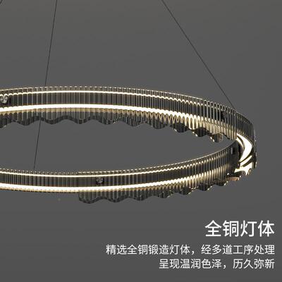 轻奢全铜智能客厅眼圈圈吊室灯设计师644现代简护约卧灯厅灯餐书