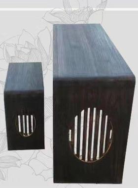 仿古qwe45980琴桌燕尾榫古琴桌桐木深色整体鸣实共木茶凳包桌国学