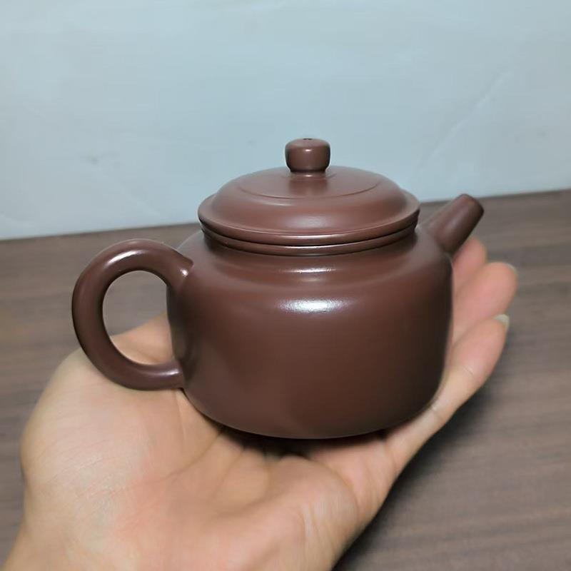 网店直播宜兴原矿手工紫砂壶茶具紫朱泥紫砂壶德钟紫砂壶