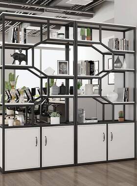 展办厅公LJG1688室屏风隔公司铁艺置物架子简约客玄关断柜理发店