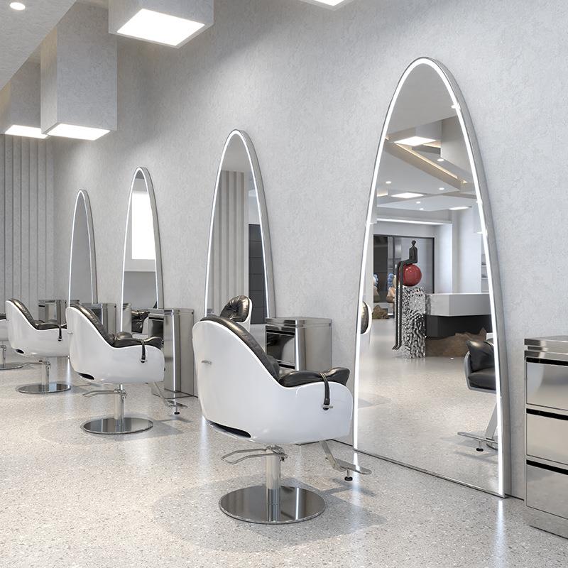 发店镜子高端美发店网红镜双面落地镜台发XRD廊理专用单烫染剪发