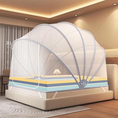 2025新款折叠蚊帐家用卧室免安装蒙古包防摔儿童防止掉床帐全罩式