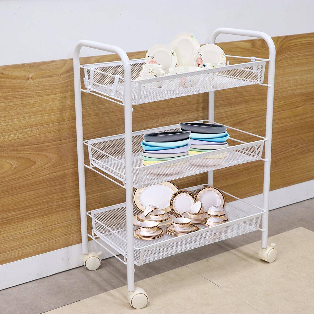 铁物艺厨房小推车置物架架落地卧室多层纳收移动浴RGZ室收纳储架
