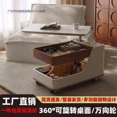 现代约升降茶客厅家ZMI用小户简型可移动沙发边几几多功小能推车