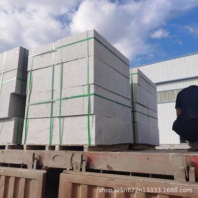 芝麻白沿石LNI机切面直角花岗理岩芝麻白路缘石路建筑侧安装大石