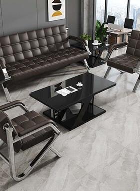 简易办公沙发茶约组合代简现小型办公几室排椅三人位商KJ56565务