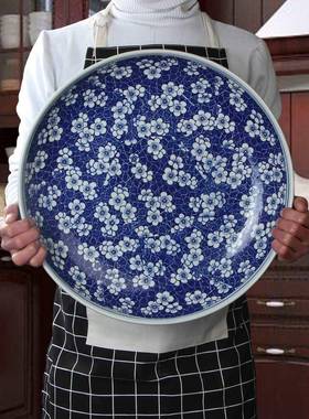 剁椒鱼头盘家子特大陶瓷BD101031酒店餐具蒸鱼用盘汤盘盘鸡大hcds