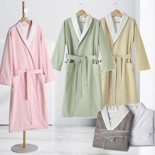 热卖爆款酒店浴袍加达华酒呢双桃皮绒双层加厚长吸水洗澡浴衣民宿