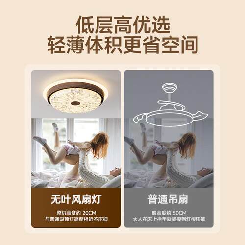 式美学无70叶风扇灯02风5新款法式中宋古主卧室房间中山吸顶2灯具